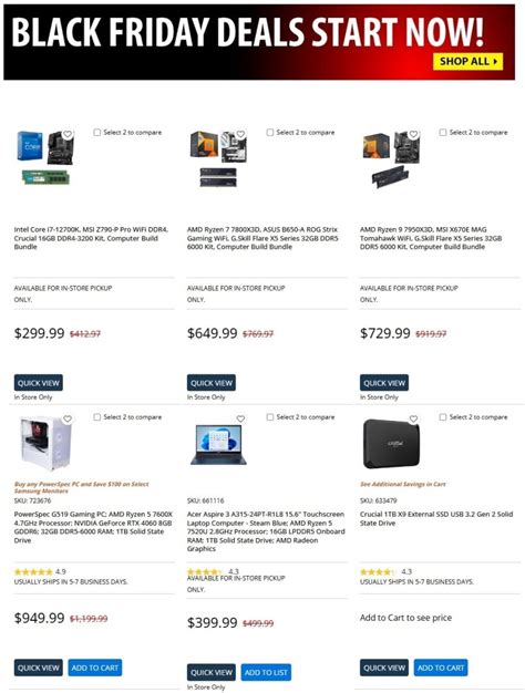 Micro Center Black Friday Catalog