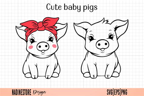 Download Micro Pigs SVG File - SVG Design Creativefabrica Free PSD Mockups