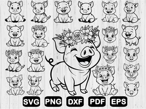 Download Micro Pigs SVG File - SVG Design Silhouette Free PSD Mockups