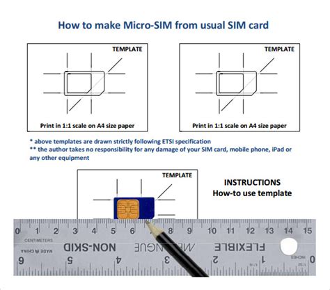 Micro Sim Template Printable