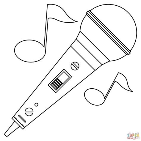 Microphone Coloring Page