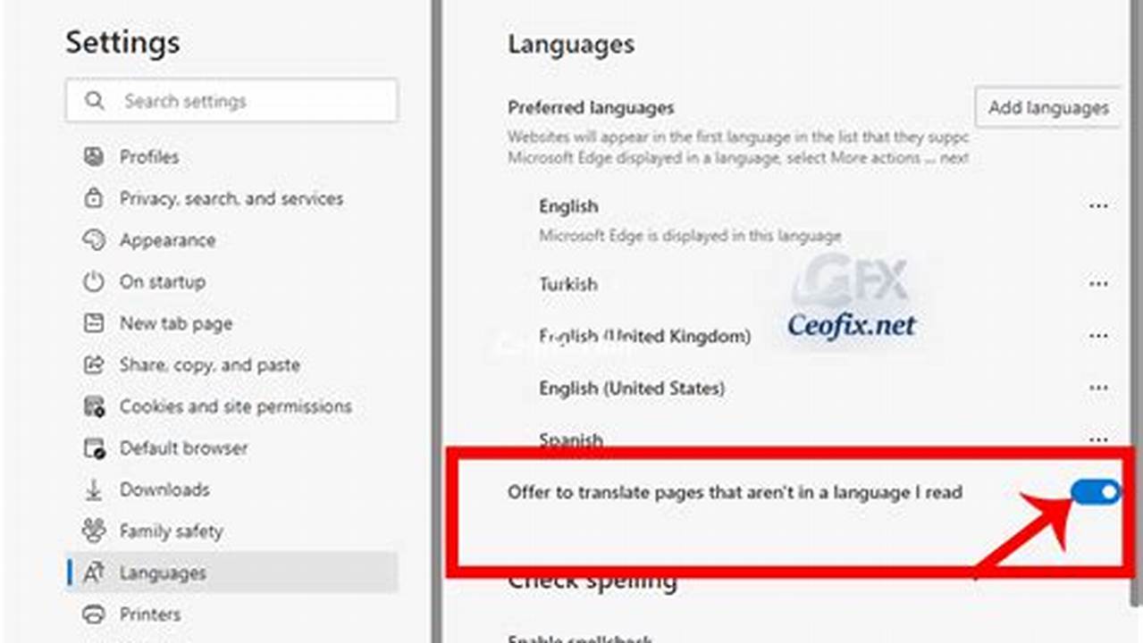 Microsoft Edge Google Translate