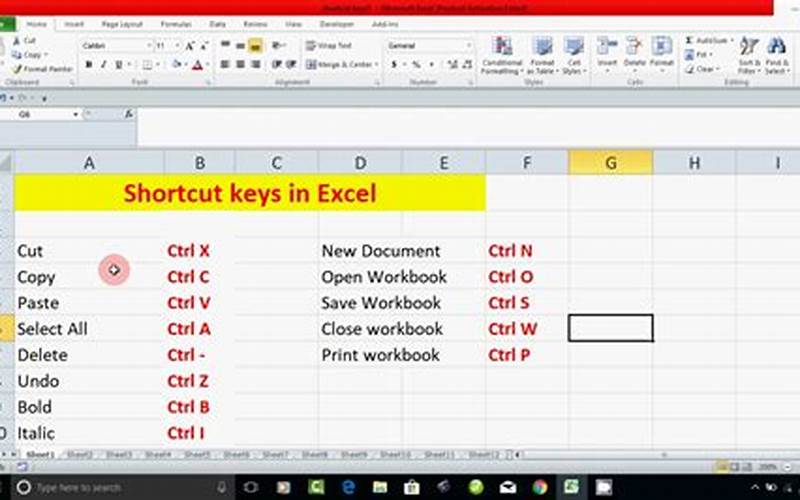 Microsoft Excel Shortcut Insert Di Excel