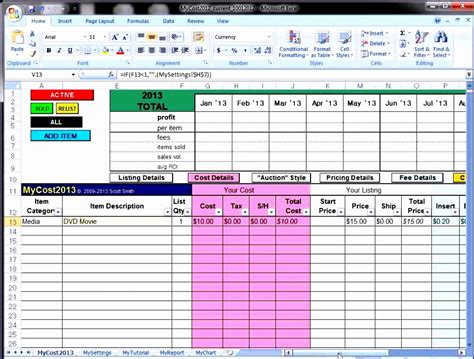 Microsoft Excel Spreadsheet Template