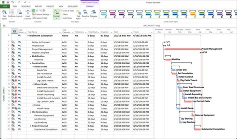 Download A Sample Microsoft Project Construction Schedule Gantt chart