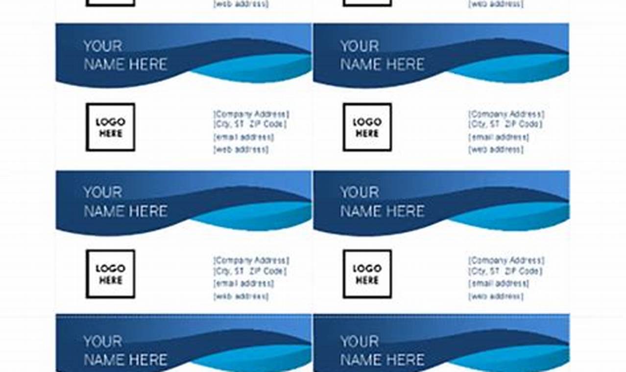 Unlock the Secrets to Business Card Mastery with Microsoft Word Templates