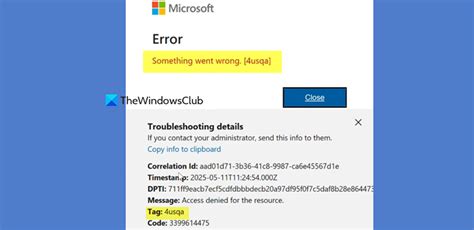Microsoft 365 error