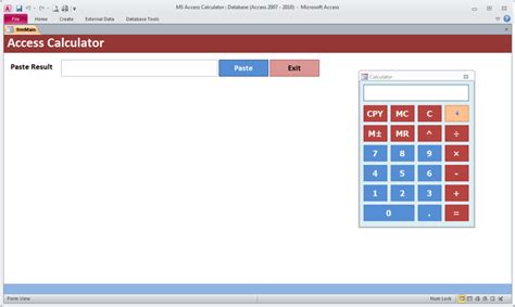 Microsoft Access Calculator