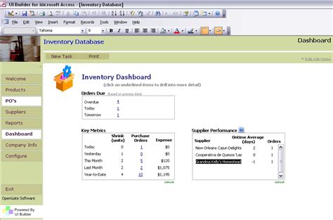 Microsoft Access Inventory Management Template