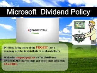 Microsoft Dividend Policy