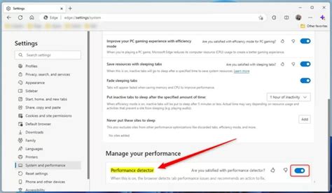 Microsoft Edge Performance Detector