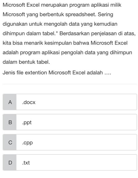 Microsoft Excel Merupakan Program 5