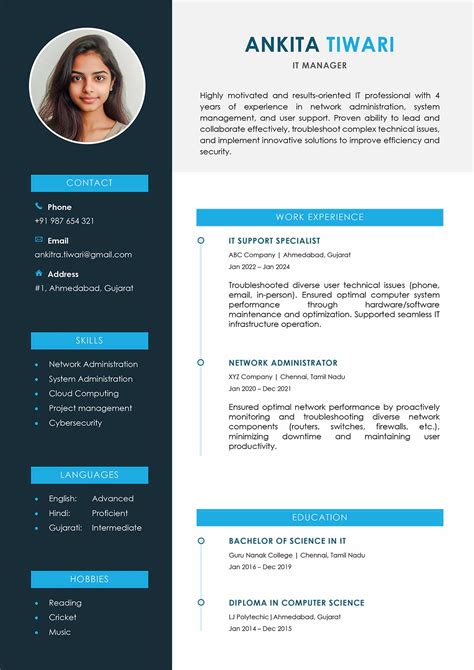 Microsoft Resume Format