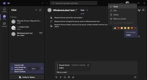 Microsoft Teams 2.0 messaging