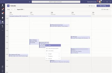 Microsoft Teams calendar sync