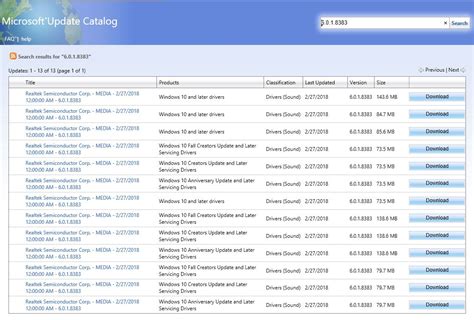 Microsoft Update Catalog
