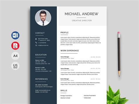 Microsoft Word Resume Templates 2020