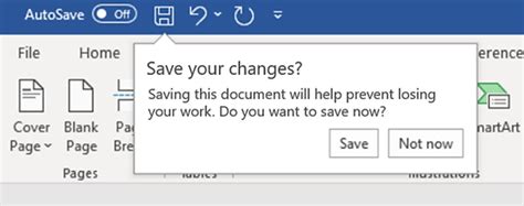 Microsoft Word smart save reminders