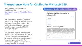 Microsoft issued Copilot Transparency Note