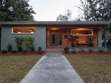 Mid Century Painted Brick House
