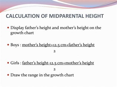 Mid Parental Height Calculator Formula