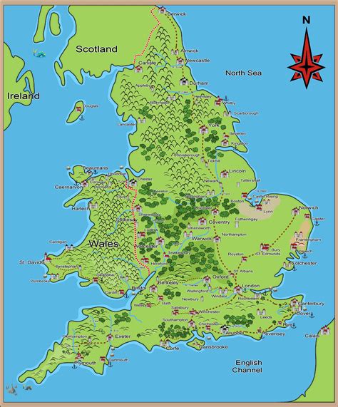 Middle Age England Map
