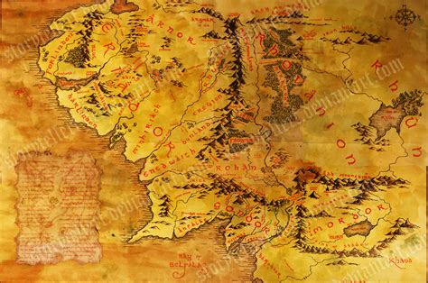 Middle Earth Map High Quality