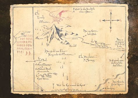 Middle Earth Map Lonely Mountain