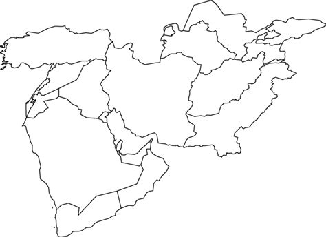 Middle East Map Blank Printable