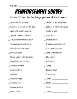 Middle School Reinforcement