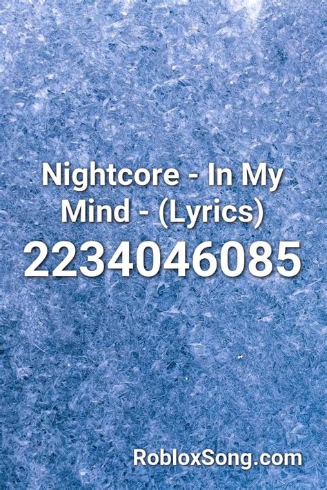 Midnight in my mind roblox id code lyrics