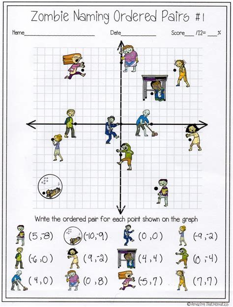 Midpoint And Distance Formula Zombie Worksheet