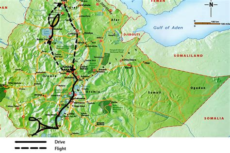 Mig Omo Valley Tour Route