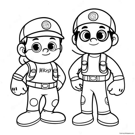 Mikey And Jj Coloring Pages