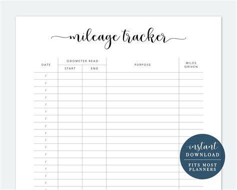 Mileage Printable