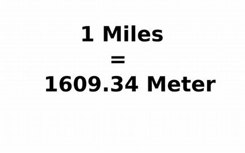 Miles And Meters