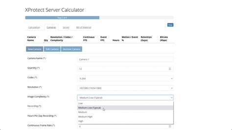 Milestone Server Calculator
