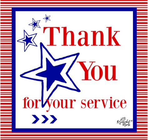 Military Thank You Cards Free Printable