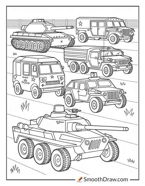 Military Vehicles Coloring Pages
