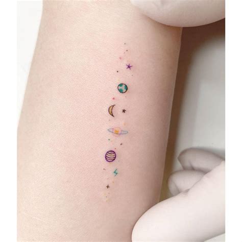 Milky Way Galaxy Temporary Tattoo Sticker (Set of 2