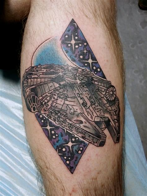 Star wars tattoo, Millennium falcon tattoo, Tattoos