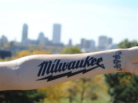 Nice tattoo of Milwaukee skyline... Wisconsin tattoos