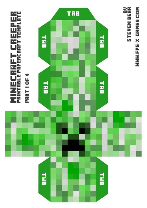 Minecraft Creeper Template