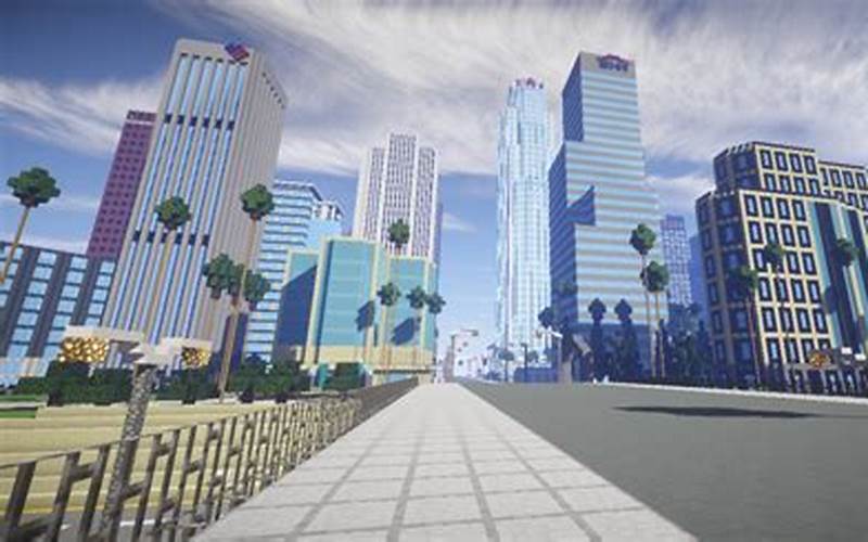 Minecraft Los Angeles Map Exploration