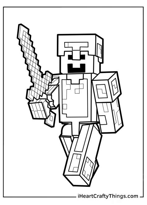 Minecraft Armor Coloring Pages