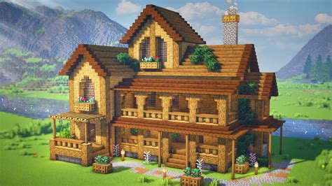Minecraft Big Wooden House Tutorial