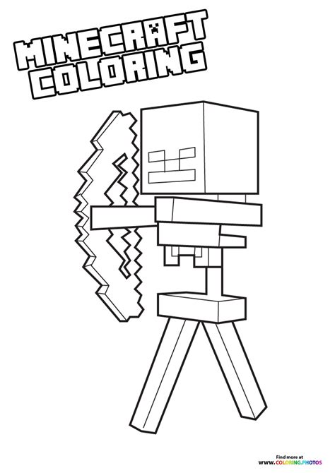 Minecraft Bow Coloring Pages