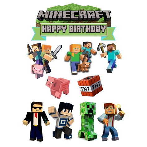 Minecraft Cake Topper Printable Free