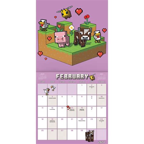 Minecraft Calendar 2024