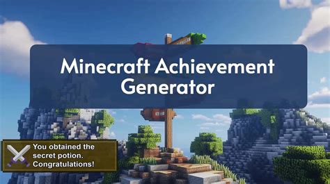 Minecraft Character Creator Achievement